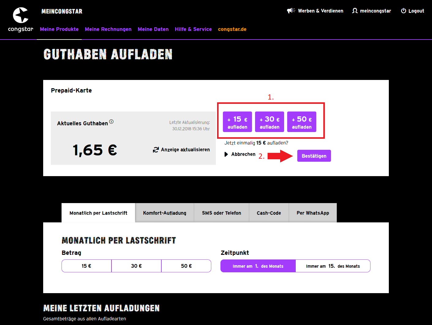 Alles rund ums Guthaben: Aufladen & Abrufen - Prepaidtarife - congstar  Support Forum