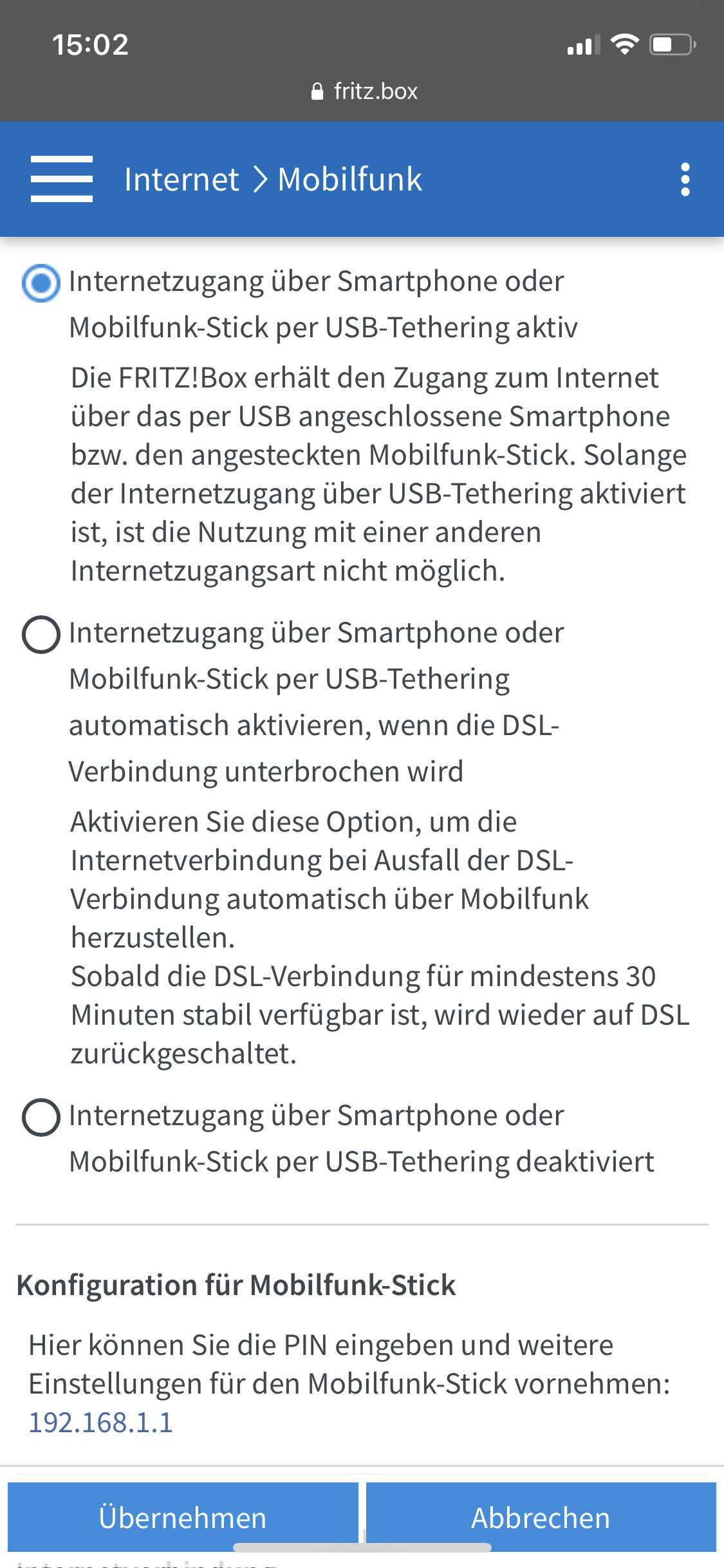 Congstar Prepaid SIM mit Surfstick an Fritz.box - Router - congstar Support  Forum
